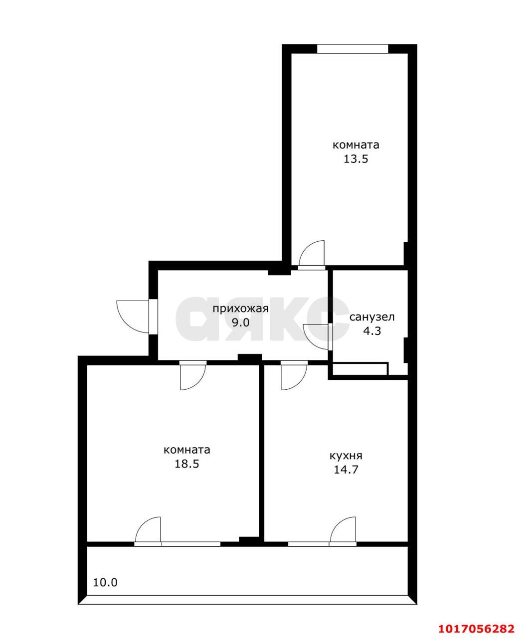 Фото №7: 2-комнатная квартира 60&nbsp;м², 2/12&nbsp;эт. - Краснодар, Карасунский внутригородской округ, Гидростроителей, мкр. ЖК Феникс, ул. имени В.Н. Мачуги, 6/2