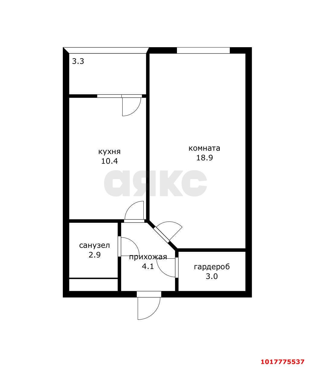 Фото №10: 1-комнатная квартира 40&nbsp;м², 7/24&nbsp;эт. - Краснодар, Центральный внутригородской округ, ЖК Краснодар, мкр. Центральный, ул. Железнодорожная, 23/1