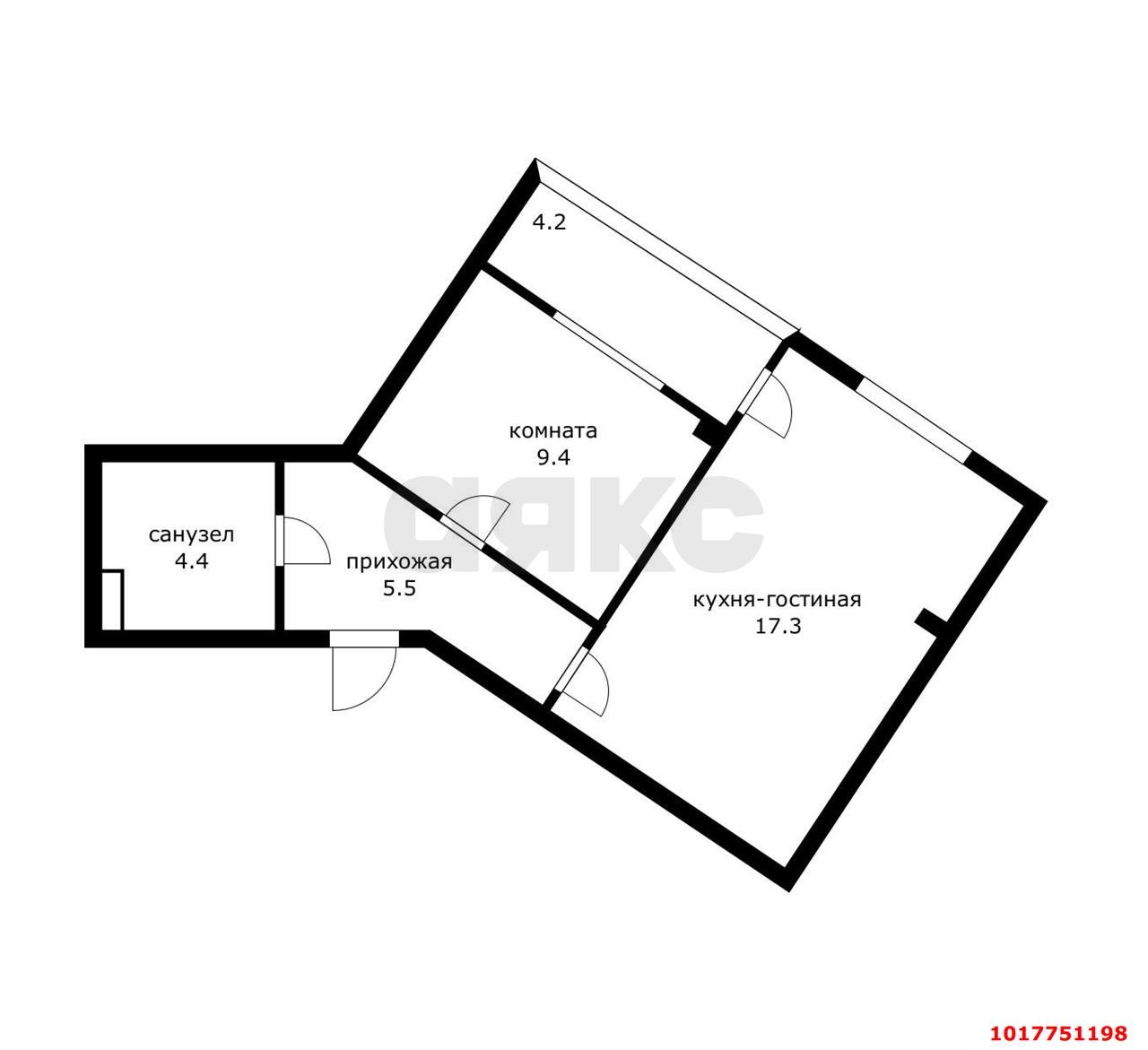 Фото №2: 1-комнатная квартира 40&nbsp;м², 6/9&nbsp;эт. - Краснодар, Прикубанский внутригородской округ, мкр. Восточно-Кругликовский, ул. Восточно-Кругликовская, 46/9