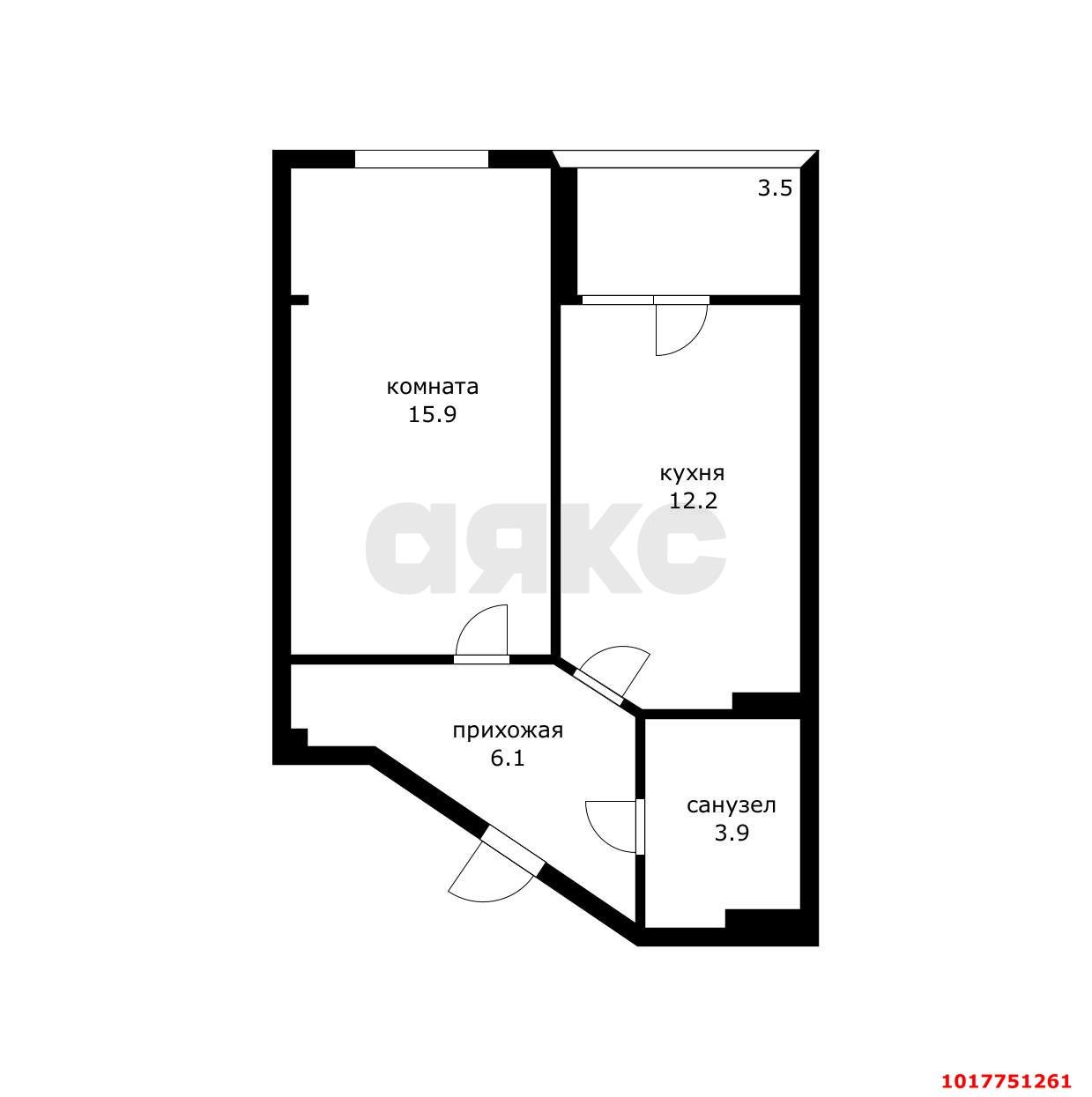 Фото №3: 1-комнатная квартира 41&nbsp;м², 6/9&nbsp;эт. - Краснодар, Прикубанский внутригородской округ, мкр. Восточно-Кругликовский, ул. Восточно-Кругликовская, 46/9