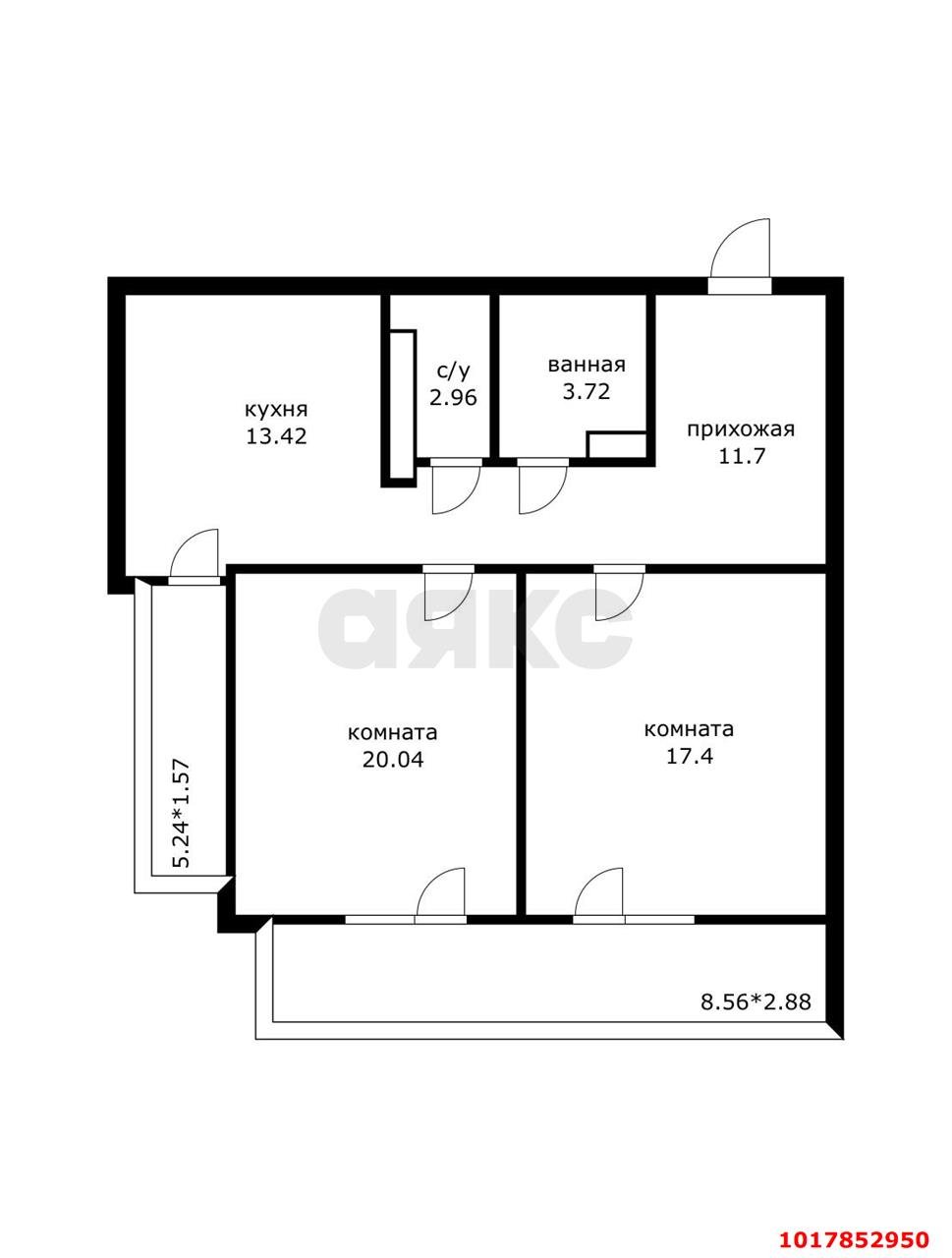 Фото №22: 2-комнатная квартира 72&nbsp;м², 14/19&nbsp;эт. - Краснодар, Западный внутригородской округ, мкр. Фестивальный, пр-д Дальний, 9к2