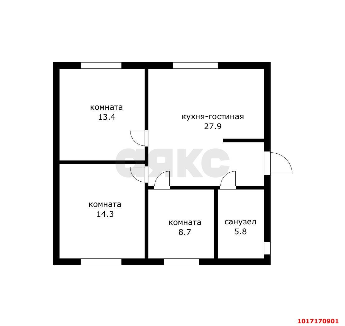 Фото №8: Дом 70&nbsp;м² + 6.01&nbsp;сот., 1&nbsp;эт. - Факел, мкр. Прикубанский внутригородской округ, ул. Белозёрная, 54