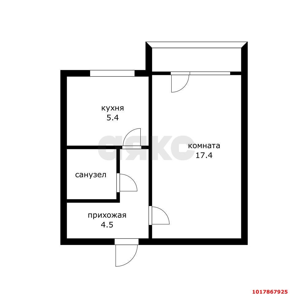 Фото №12: 1-комнатная квартира 31&nbsp;м², 4/5&nbsp;эт. - Краснодар, Прикубанский внутригородской округ, мкр. Авиагородок, ул. имени Дзержинского, 129