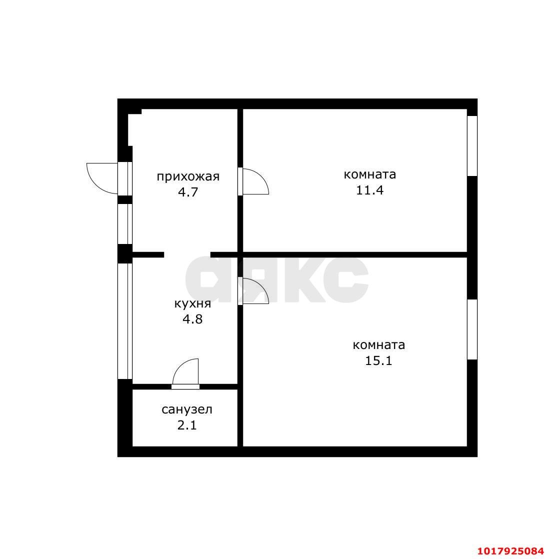 Фото №8: 2-комнатная квартира 44&nbsp;м², 1/1&nbsp;эт. - Краснодар, Центральный внутригородской округ, мкр. Центральный, ул. Кузнечная, 39