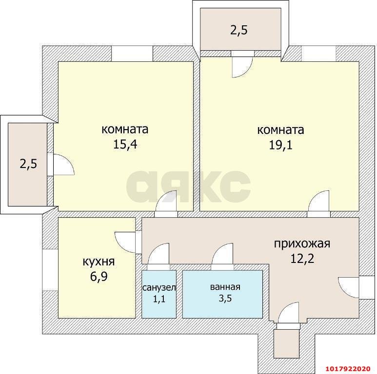Фото №17: 2-комнатная квартира 60&nbsp;м², 2/3&nbsp;эт. - Краснодар, Западный внутригородской округ, мкр. Центральный, ул. Кирова, 30