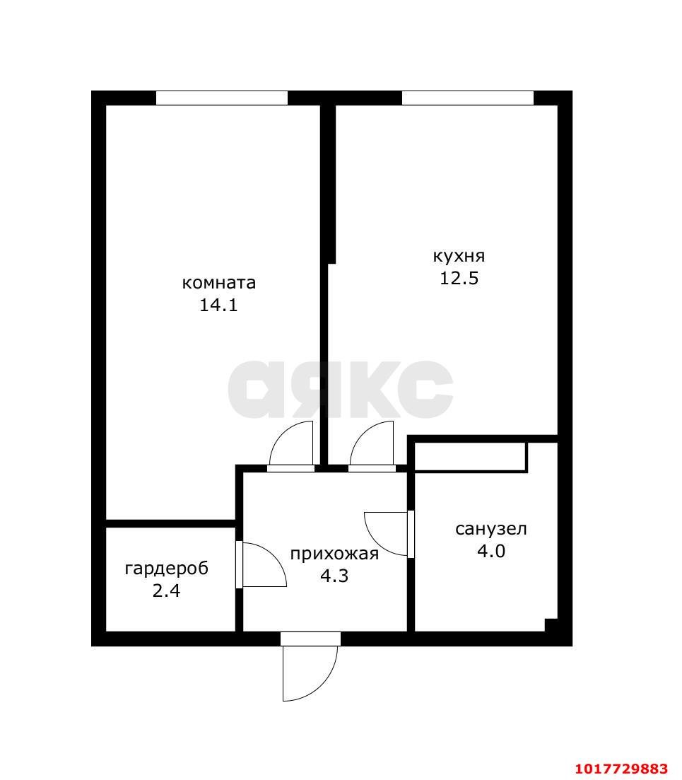 Фото №12: 1-комнатная квартира 36&nbsp;м², 14/16&nbsp;эт. - Краснодар, Прикубанский внутригородской округ, мкр. Догма Парк, ул. Марины Цветаевой, 1