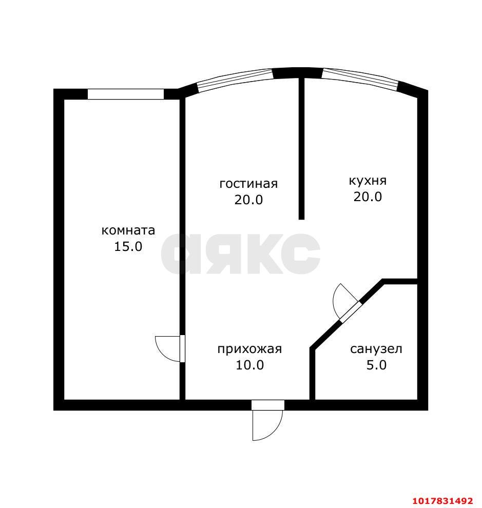 Фото №14: 2-комнатная квартира 70&nbsp;м², 9/16&nbsp;эт. - Краснодар, Прикубанский внутригородской округ, Солнечный, мкр. Фестивальный, ул. Яна Полуяна, 51/1
