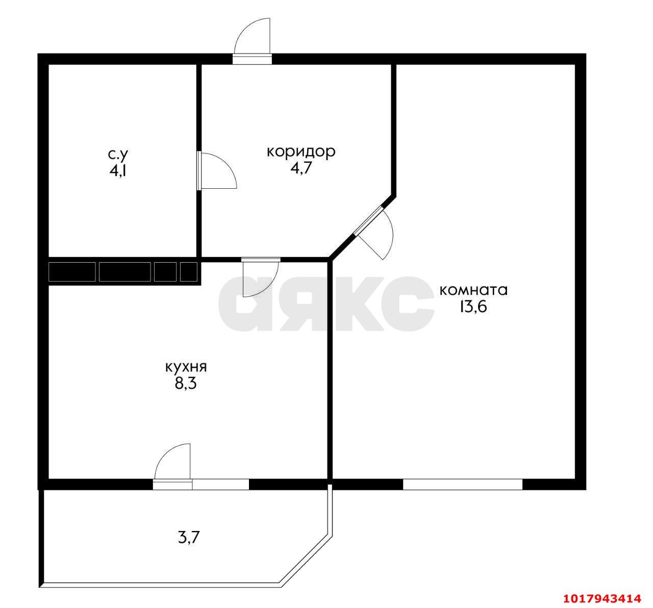 Фото №14: 1-комнатная квартира 38&nbsp;м², 13/22&nbsp;эт. - Краснодар, Прикубанский внутригородской округ, мкр. Достояние, ул. Григория Булгакова