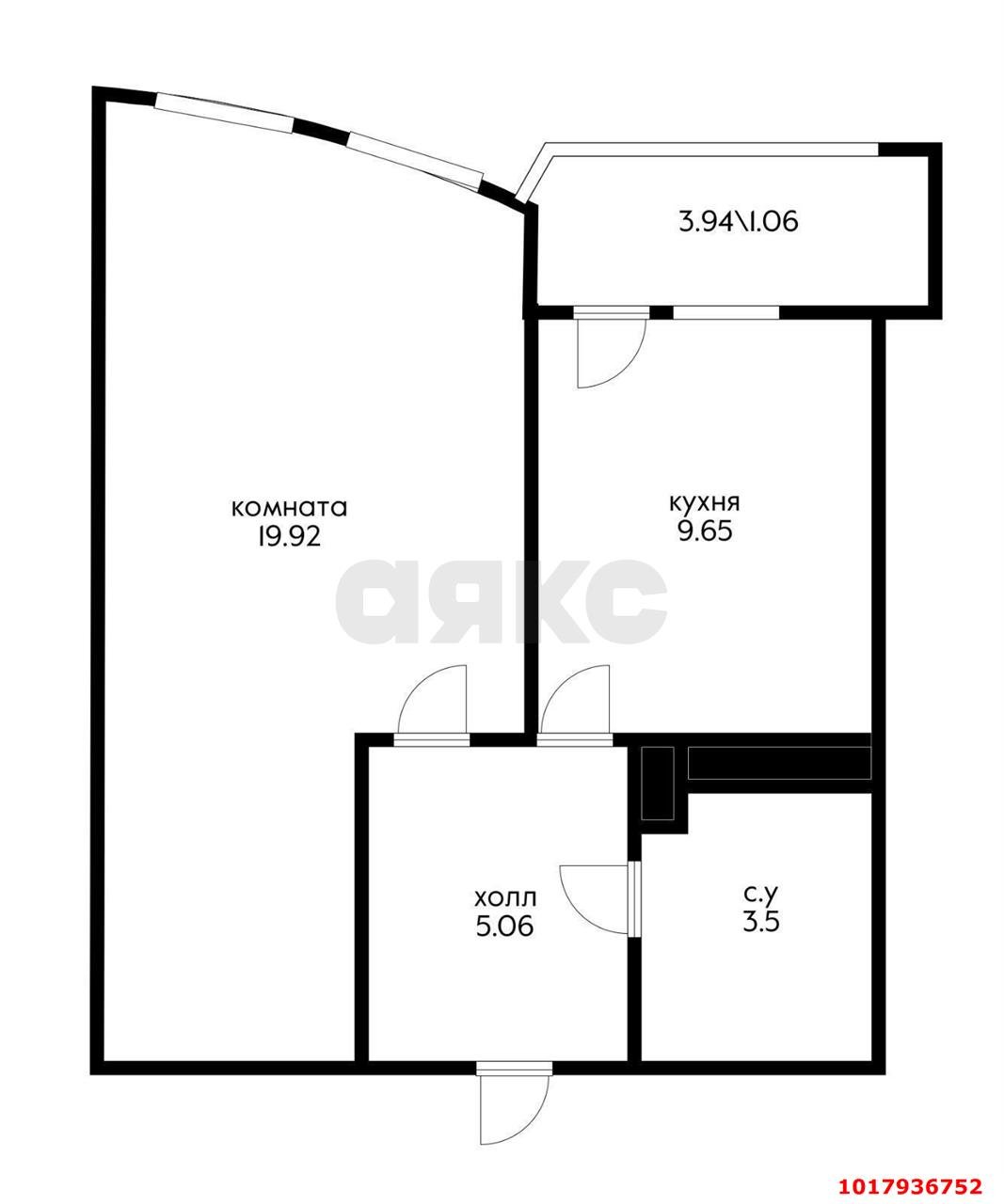 Фото №6: 1-комнатная квартира 42&nbsp;м², 16/22&nbsp;эт. - Краснодар, Карасунский внутригородской округ, Хлопчато-бумажный Комбинат, мкр. ЖК Альфа, ул. Уральская, 100/5