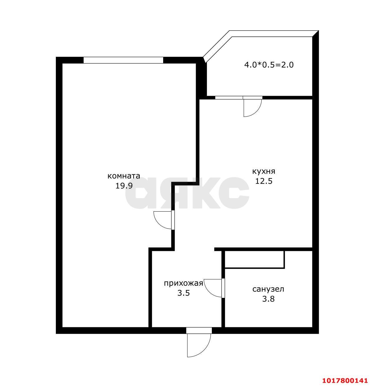 Фото №18: 1-комнатная квартира 41&nbsp;м², 4/25&nbsp;эт. - Краснодар, Карасунский внутригородской округ, мкр. ЖК Сказка Град, ул. имени В.Н. Мачуги, 166Ак1