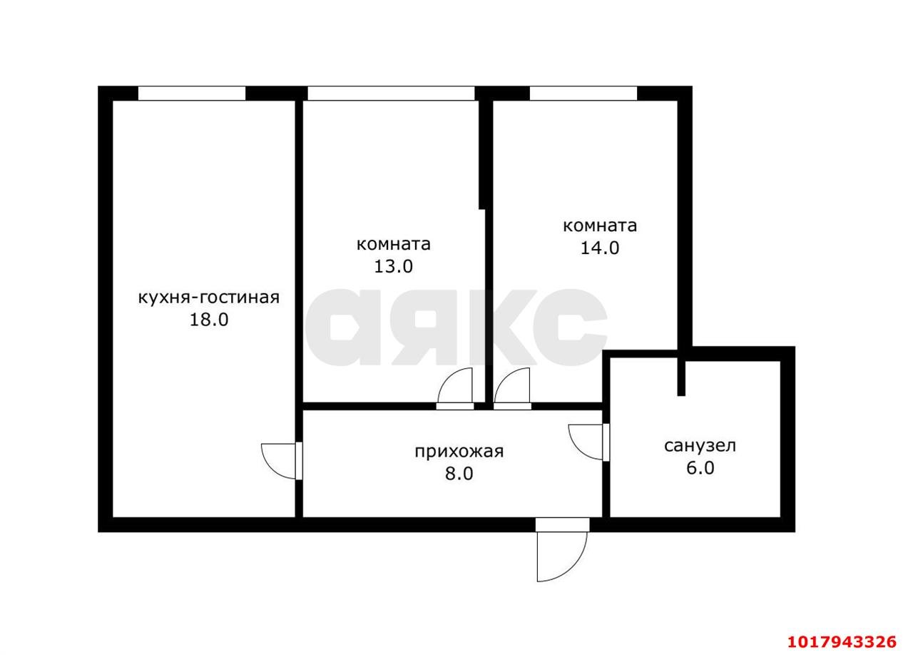 Фото №12: 2-комнатная квартира 60&nbsp;м², 1/17&nbsp;эт. - Краснодар, Прикубанский внутригородской округ, мкр. жилой комплекс Самолёт, ул. Западный Обход, 39/2к1