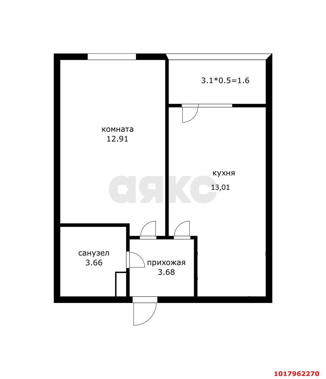 Фото №5: 1-комнатная квартира 36&nbsp;м², 5/24&nbsp;эт. - Краснодар, Прикубанский внутригородской округ, Прикубанский внутригородской округ, ЖК Лучший, ЖК Лучший, имени Петра Метальникова, мкр. имени Петра Метальникова, ул. Петра Метальникова, 36