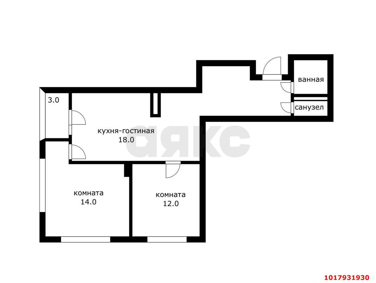 Фото №11: 2-комнатная квартира 65&nbsp;м², 24/24&nbsp;эт. - Краснодар, Прикубанский внутригородской округ, ЖК Губернский, мкр. 1-й квартал, ул. Домбайская, 57