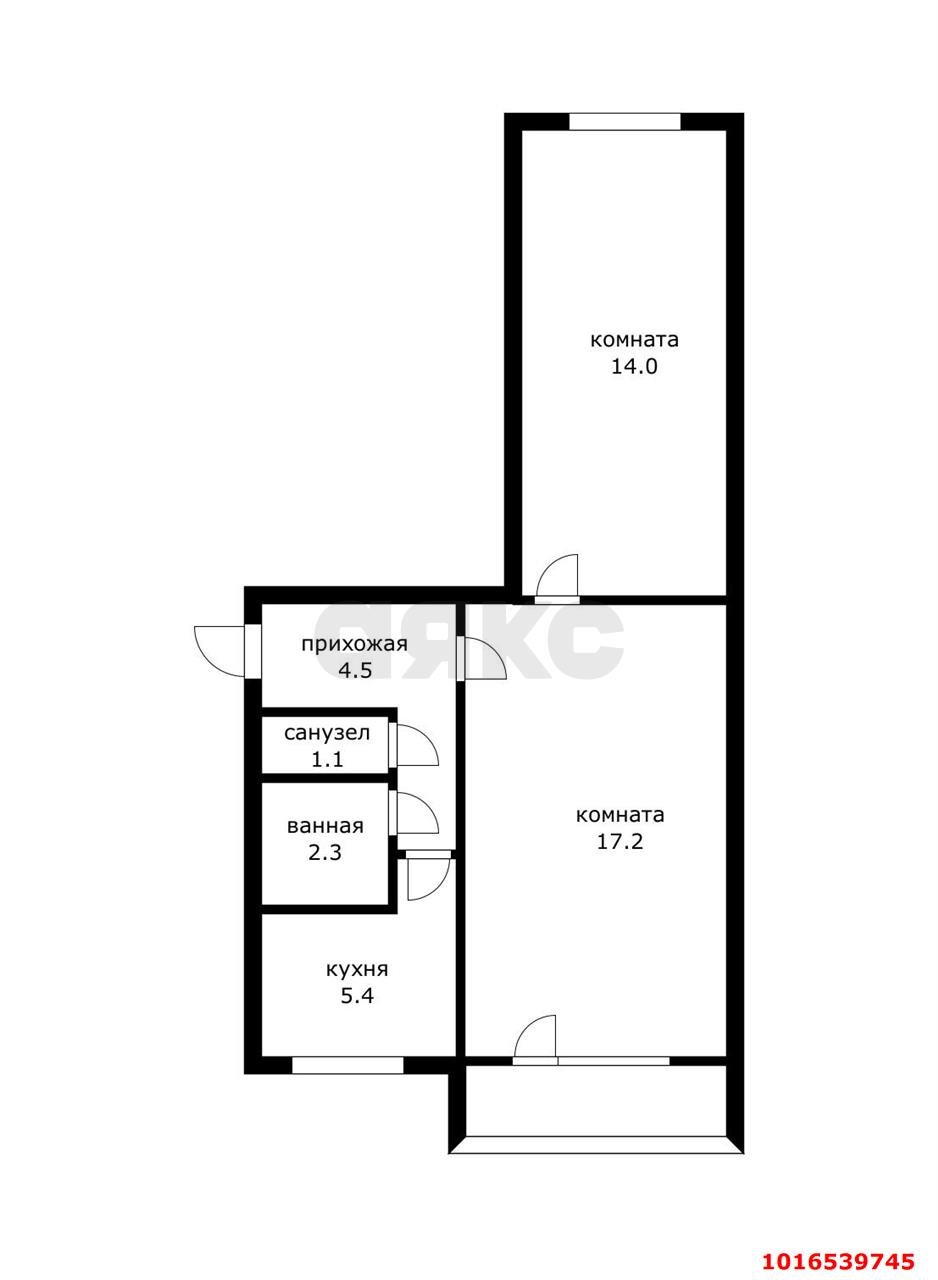 Фото №13: 2-комнатная квартира 45&nbsp;м², 4/5&nbsp;эт. - Краснодар, Прикубанский внутригородской округ, мкр. Фестивальный, ул. Яна Полуяна, 44