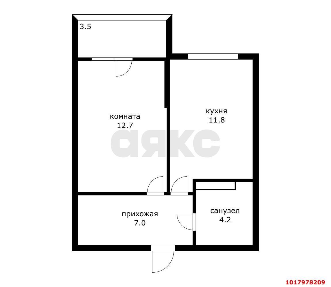 Фото №13: 1-комнатная квартира 35&nbsp;м², 18/24&nbsp;эт. - Краснодар, Карасунский внутригородской округ, жилой комплекс На Магистральной, мкр. Камвольно-суконный Комбинат, ул. Магистральная, 11к3