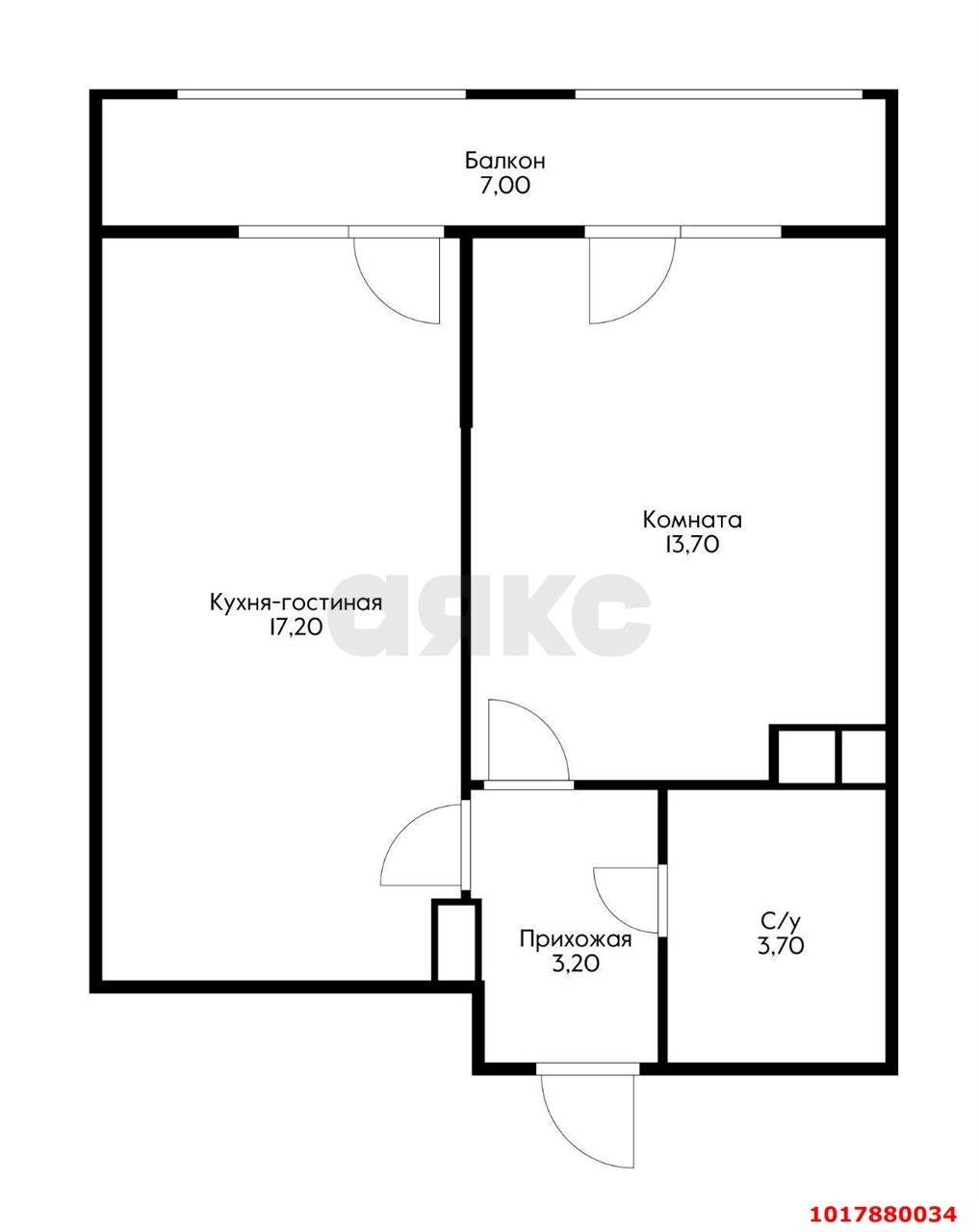 Фото №7: 1-комнатная квартира 42&nbsp;м², 6/9&nbsp;эт. - Краснодар, Прикубанский внутригородской округ, ЖК Небо, мкр. 9-й километр, ул. Ярославская, 115к3