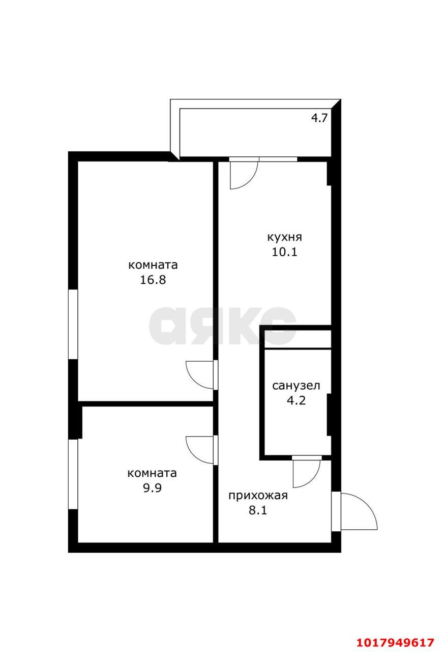 Фото №11: 2-комнатная квартира 53&nbsp;м², 9/10&nbsp;эт. - Краснодар, Прикубанский внутригородской округ, Музыкальный, мкр. ЖК Инсити, ул. Российская, 267/3к4