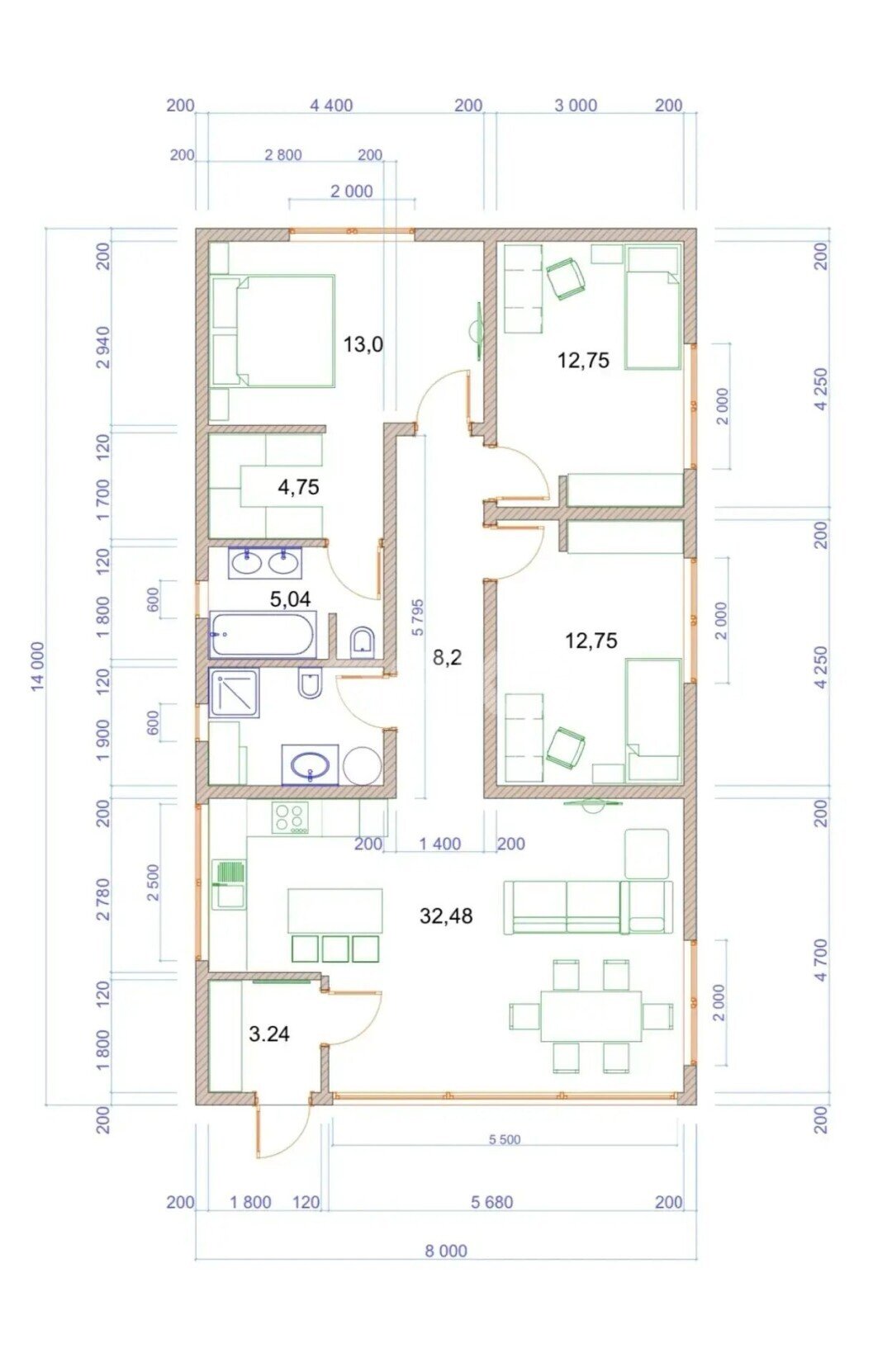 Фото №18: Дом 104&nbsp;м² + 3&nbsp;сот., 1&nbsp;эт. - Анапа, ул. Владимирская, 34А