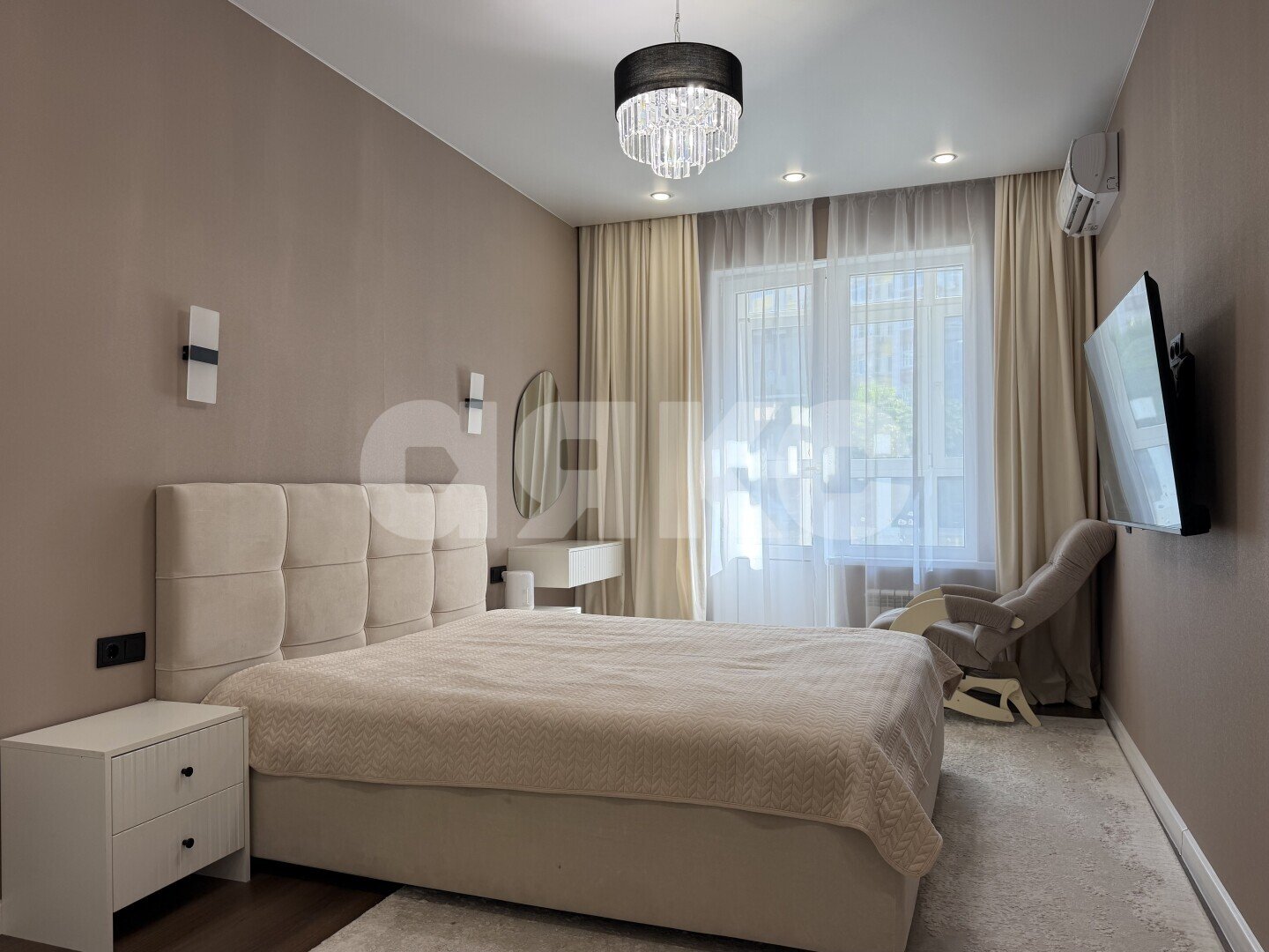 Фото №8: 2-комнатная квартира 74&nbsp;м², 1/8&nbsp;эт. - Анапа, Парковый, мкр. ЖК Времена Года, ул. Мирная, 29к5