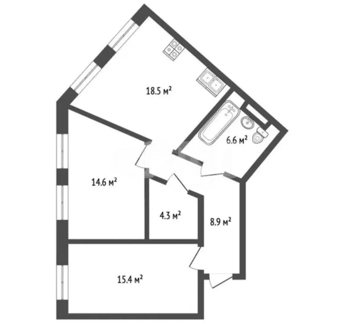 Фото №26: 2-комнатная квартира 74&nbsp;м², 1/8&nbsp;эт. - Анапа, Парковый, мкр. ЖК Времена Года, ул. Мирная, 29к5