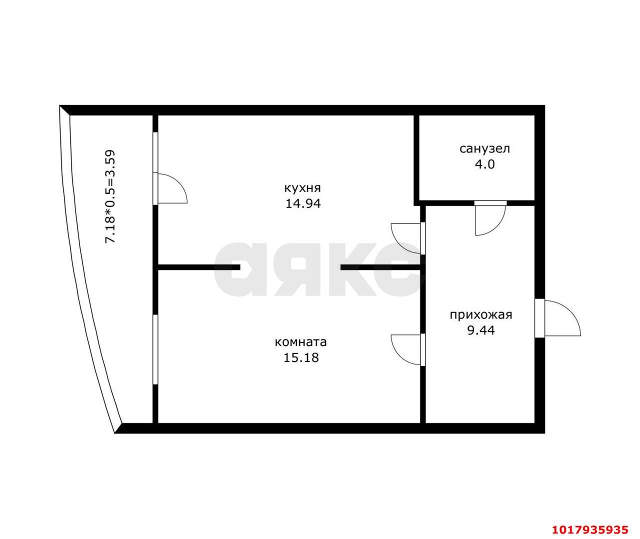 Фото №9: 1-комнатная квартира 50&nbsp;м², 2/24&nbsp;эт. - Краснодар, Центральный внутригородской округ, Черёмушки, мкр. ЖК Фонтаны, ул. Воронежская, 47/35