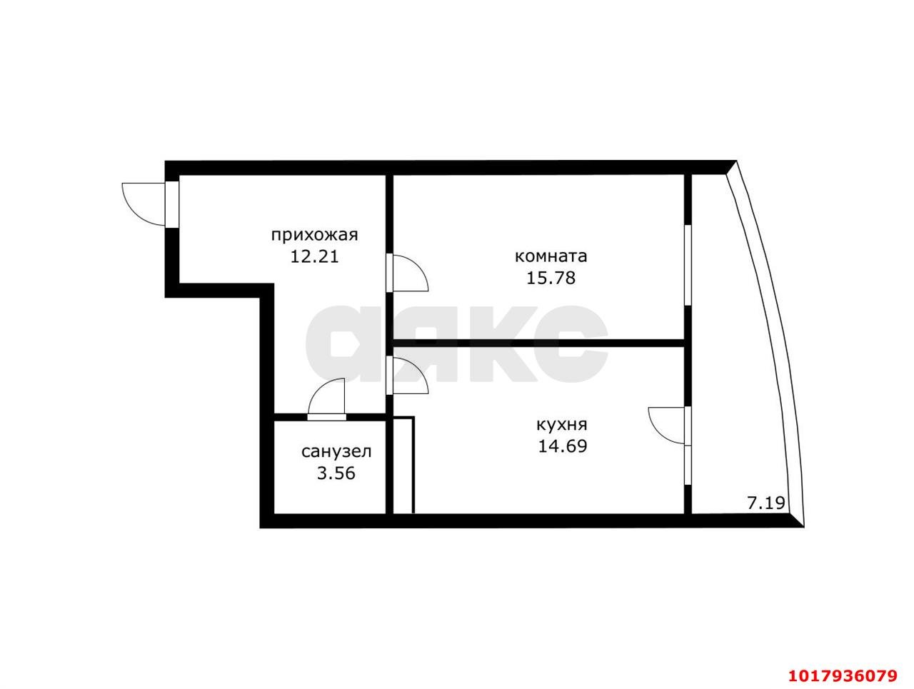 Фото №9: 1-комнатная квартира 54&nbsp;м², 24/24&nbsp;эт. - Краснодар, Центральный внутригородской округ, Черёмушки, мкр. ЖК Фонтаны, ул. Воронежская, 47Дк1