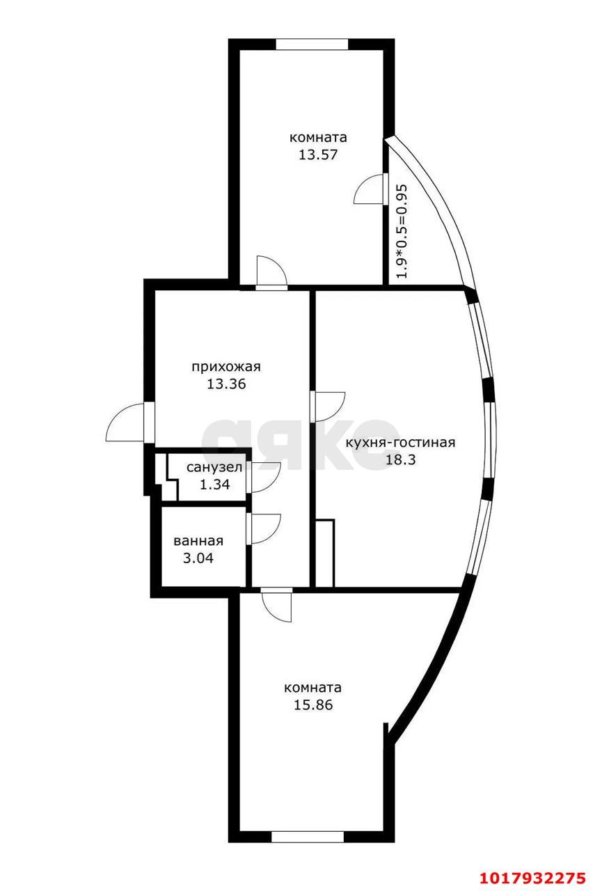 Фото №2: 2-комнатная квартира 67&nbsp;м², 16/19&nbsp;эт. - Краснодар, Прикубанский внутригородской округ, имени Петра Метальникова, мкр. ЖК Лучший, ул. Ростовское шоссе, 30/7к4