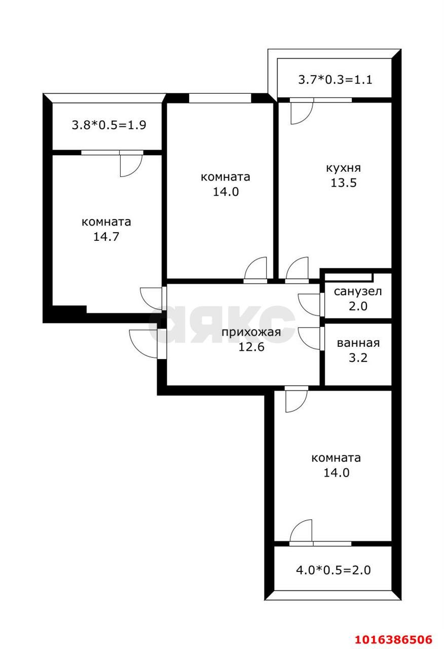 Фото №7: 3-комнатная квартира 95&nbsp;м², 4/9&nbsp;эт. - Краснодар, Прикубанский внутригородской округ, мкр. жилой комплекс Лето, ул. имени Генерала Корнилова, 1к4