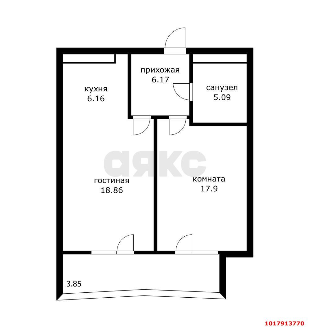 Фото №29: 1-комнатная квартира 60&nbsp;м², 14/25&nbsp;эт. - Краснодар, Карасунский внутригородской округ, Хлопчато-бумажный Комбинат, мкр. жилой комплекс Элегант, ул. Старокубанская, 137/1к1
