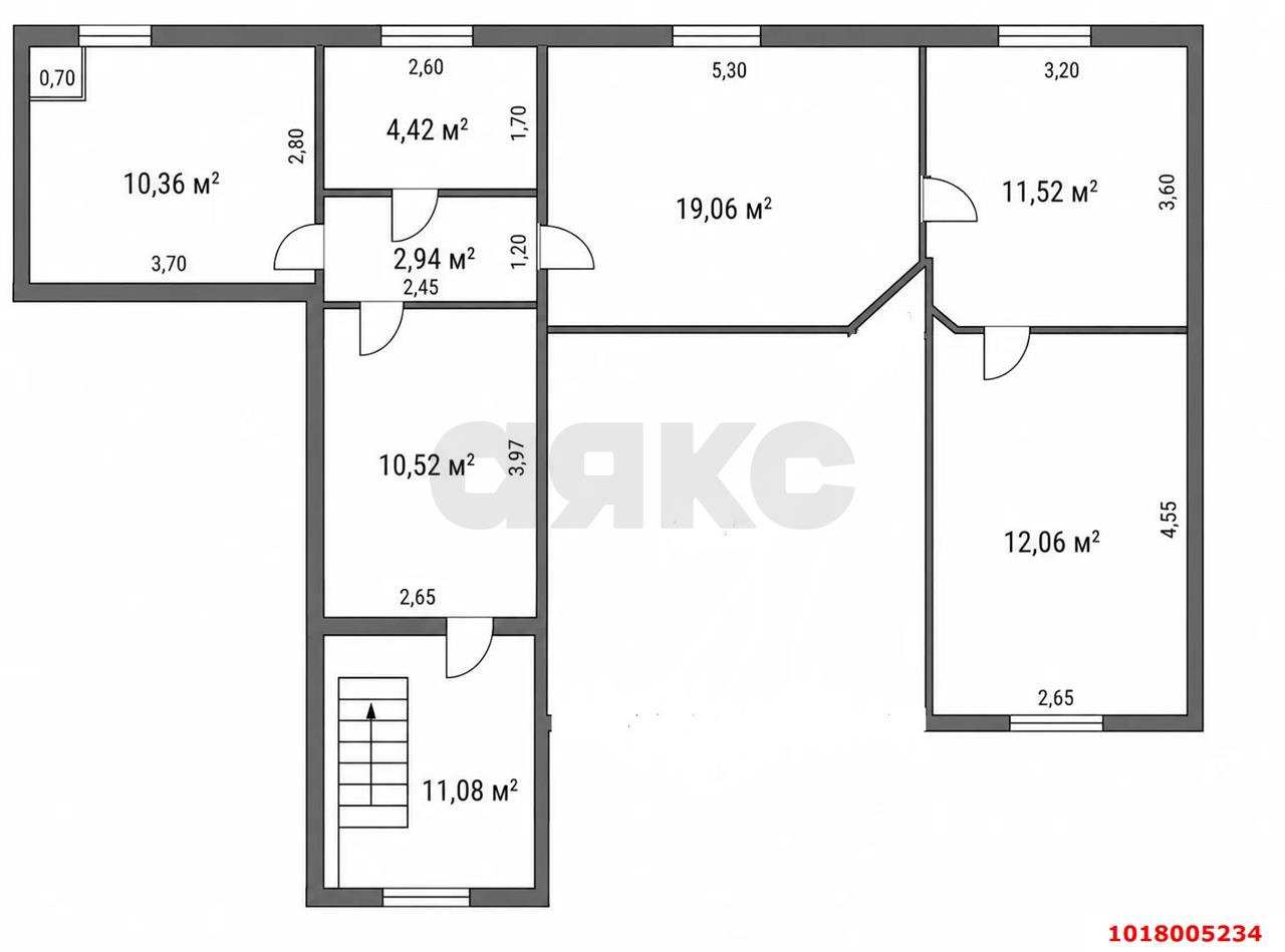 Фото №13: 4-комнатная квартира 71&nbsp;м², 2/2&nbsp;эт. - Краснодар, Западный внутригородской округ, мкр. Центральный, ул. Ленина, 24