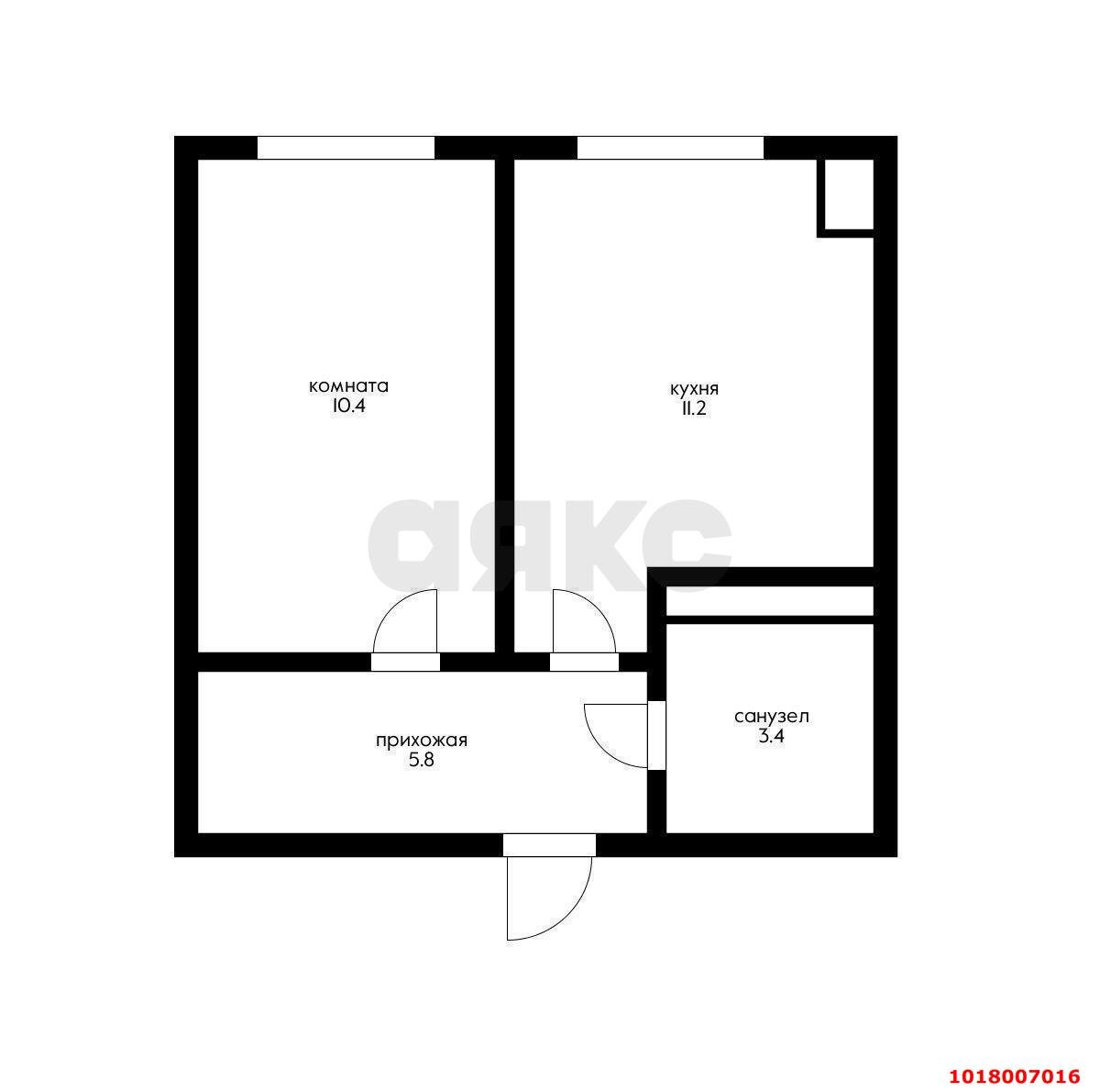Фото №10: 1-комнатная квартира 31&nbsp;м², 4/16&nbsp;эт. - Новая Адыгея, мкр. жилой комплекс Баланс, ул. Береговая, 1к8