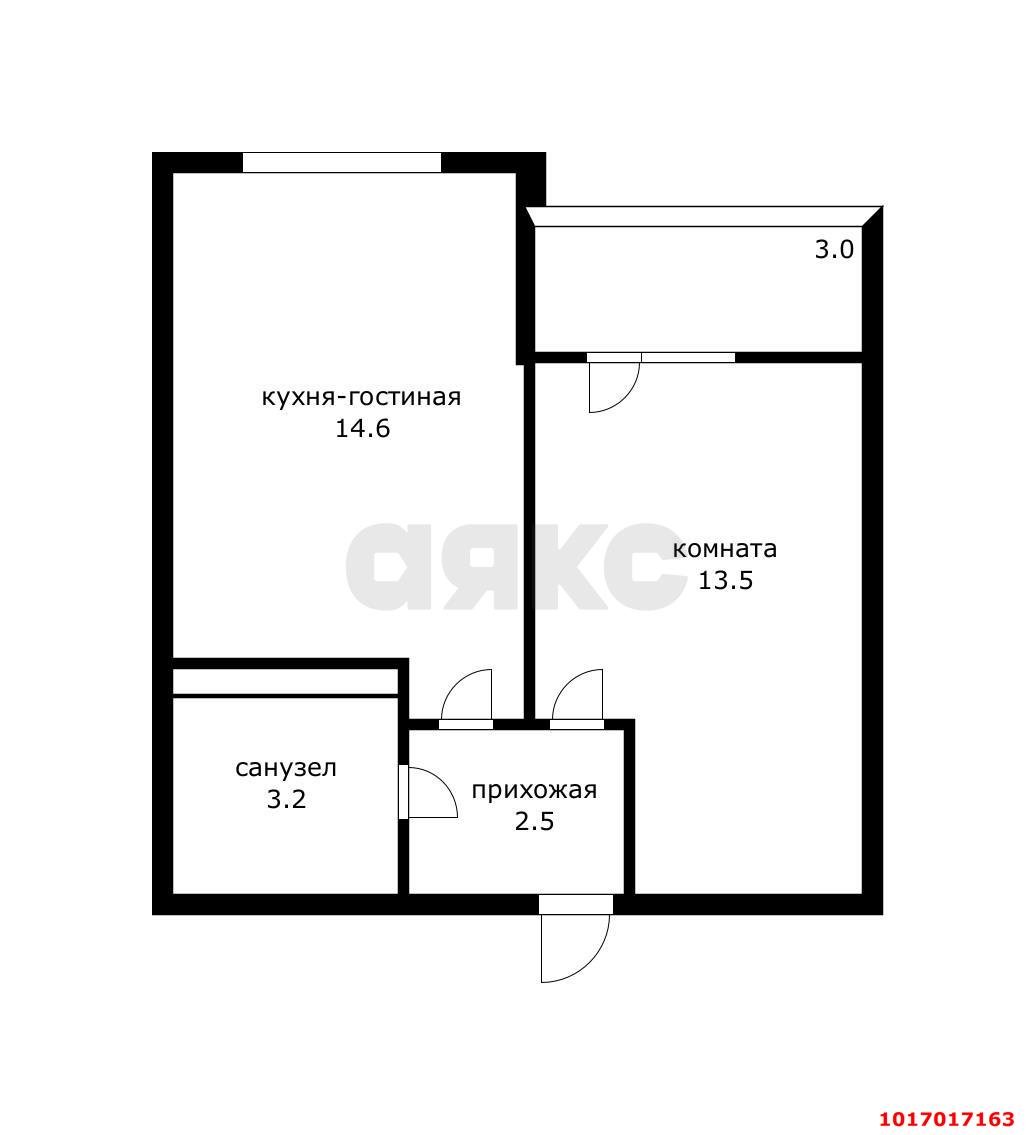 Фото №15: 1-комнатная квартира 38&nbsp;м², 4/16&nbsp;эт. - Краснодар, Карасунский внутригородской округ, мкр. ЖК Смородина, ул. Владимира Жириновского, 1к2