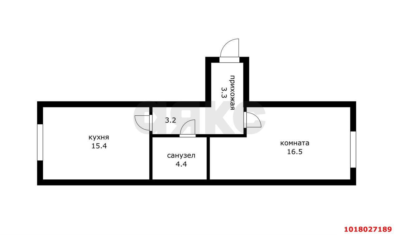 Фото №3: 1-комнатная квартира 43&nbsp;м², 4/7&nbsp;эт. - Краснодар, Прикубанский внутригородской округ, Калинино, мкр. Завод Радиоизмерительных Приборов, пер. Ленинский, 15