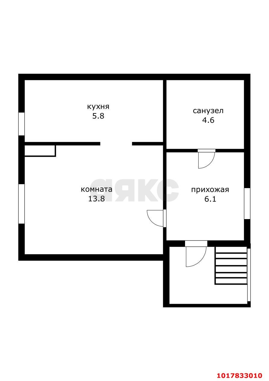 Фото №7: 1-комнатная квартира 30&nbsp;м², 2/2&nbsp;эт. - Краснодар, Центральный внутригородской округ, мкр. Центральный, ул. Леваневского, 35