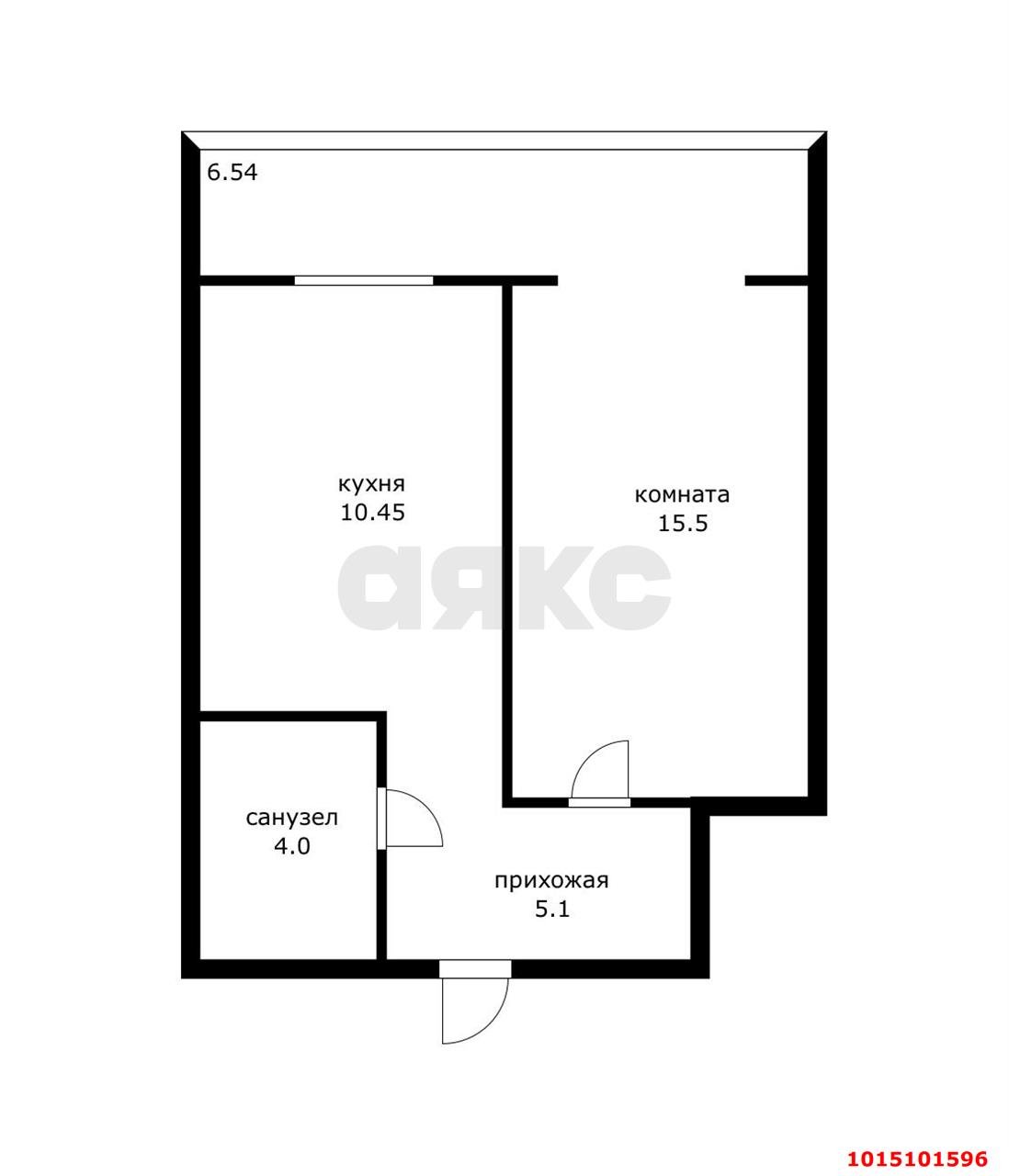 Фото №11: 1-комнатная квартира 35&nbsp;м², 3/6&nbsp;эт. - Краснодар, мкр. Прикубанский внутригородской округ, ул. Тепличная, 100