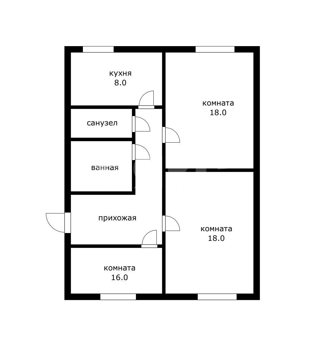 Фото №33: 3-комнатная квартира 77&nbsp;м², 3/5&nbsp;эт. - Москва, ул. Гашека, 9