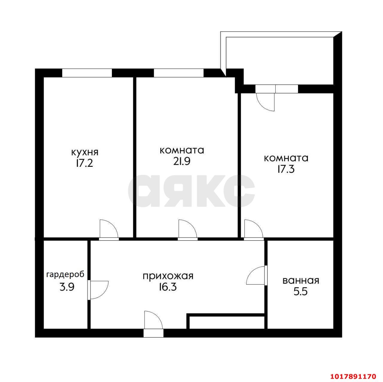 Фото №23: 2-комнатная квартира 85&nbsp;м², 8/24&nbsp;эт. - Краснодар, Западный внутригородской округ, Фестивальный, мкр. жилой комплекс Триумф, ул. имени П.М. Гаврилова, 27