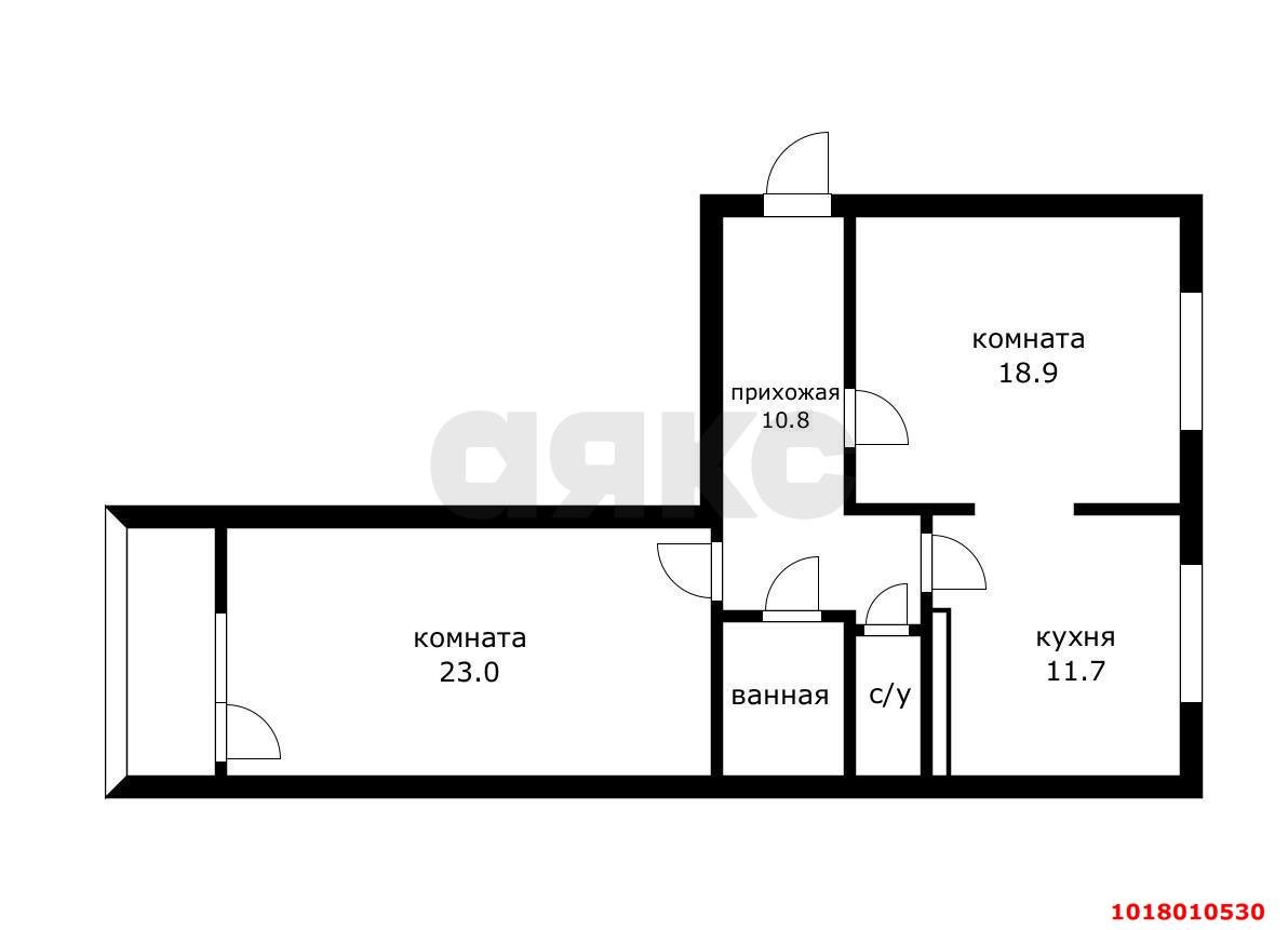 Фото №17: 2-комнатная квартира 72&nbsp;м², 8/17&nbsp;эт. - Краснодар, Карасунский внутригородской округ, Комсомольский, мкр. ЖК Пересвет-Карасунский, ул. Сормовская, 216