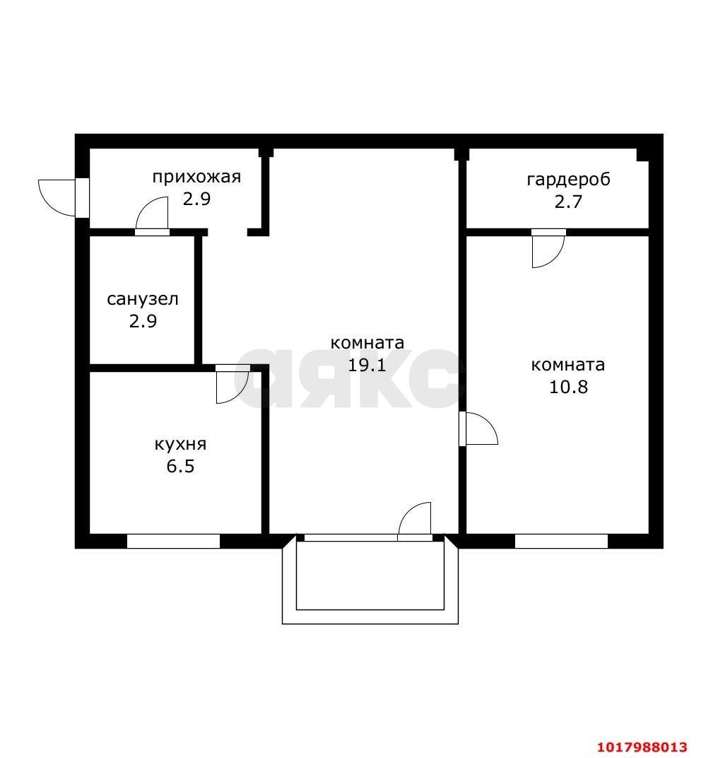 Фото №13: 2-комнатная квартира 45&nbsp;м², 5/5&nbsp;эт. - Краснодар, Карасунский внутригородской округ, мкр. Черёмушки, ул. 2-я Пятилетка, 8