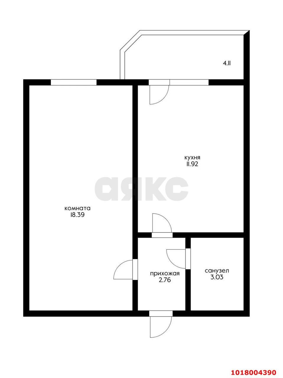 Фото №10: 1-комнатная квартира 40&nbsp;м², 15/16&nbsp;эт. - Краснодар, Прикубанский внутригородской округ, Восточный, мкр. жилой комплекс Квартал № 6, ул. Генерал-лейтенанта Александра Сапрунова, 15