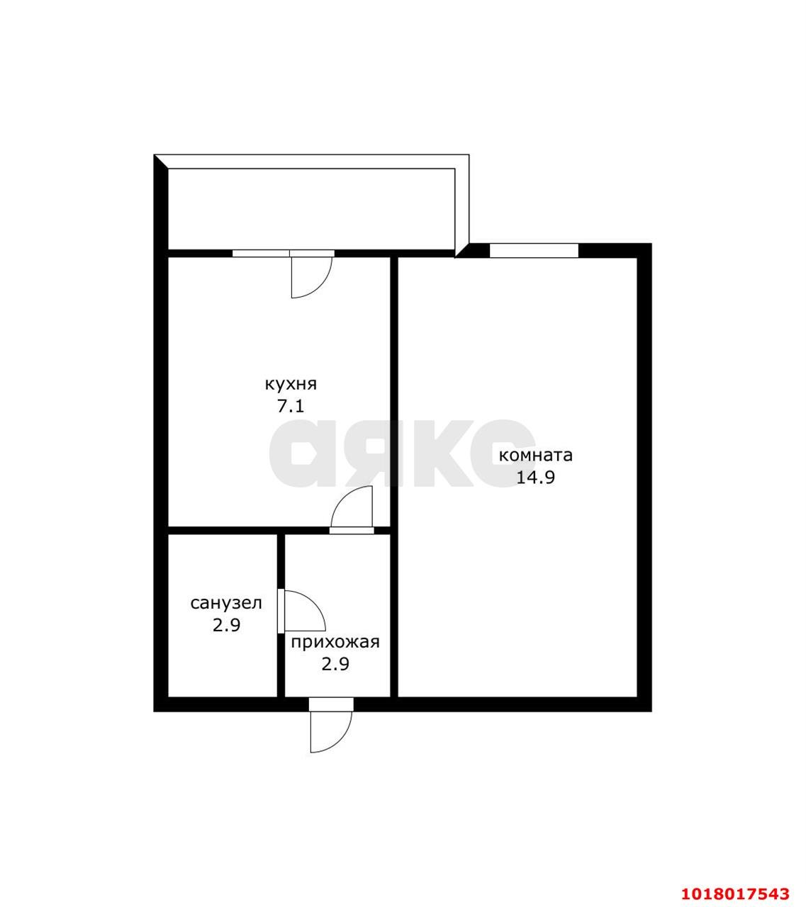 Фото №21: 1-комнатная квартира 30&nbsp;м², 4/6&nbsp;эт. - Краснодарский, мкр. Прикубанский внутригородской округ, литБ