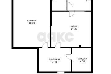 Фото №1: 1-комнатная квартира 44 м², 3/25 эт. - Краснодар, мкр. Школьный, ул. Школьная, 1