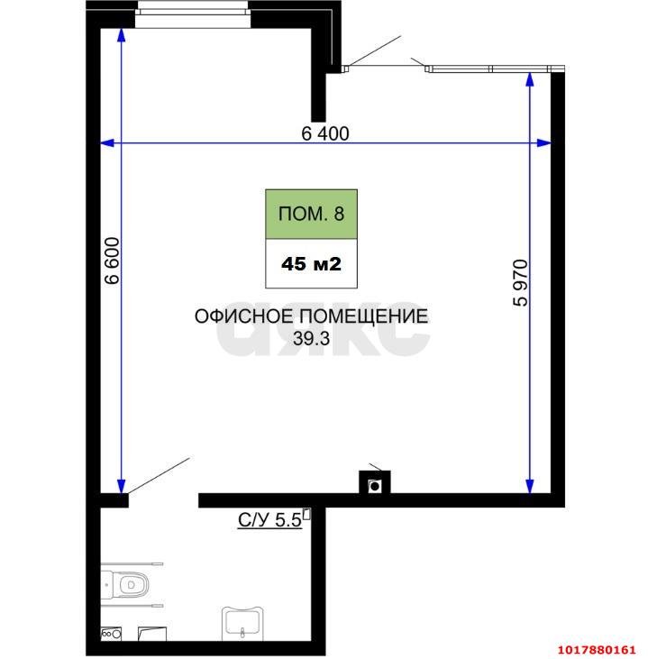 Фото №4: Торговое помещение 45&nbsp;м², 1/16&nbsp;эт. - Краснодар, Прикубанский внутригородской округ, мкр. жилой комплекс Дыхание, ул. Лётчика Позднякова, 2к29
