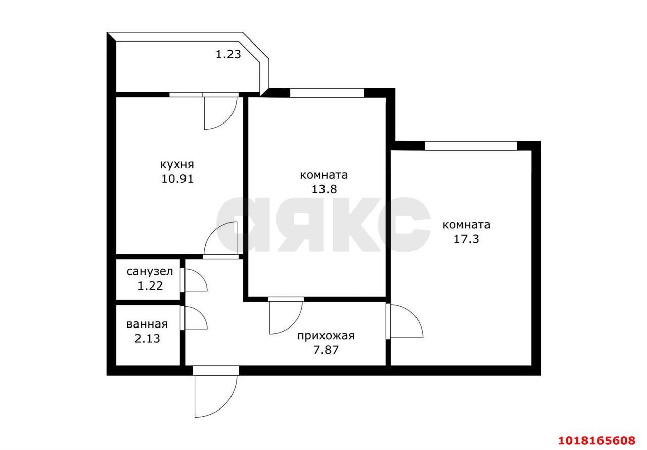 Фото №7: 2-комнатная квартира 52&nbsp;м², 8/16&nbsp;эт. - Краснодар, Прикубанский внутригородской округ, Восточный, мкр. жилой комплекс Квартал № 6, ул. имени Героя Советского Союза Николая Воробьёва, 5