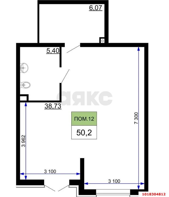 Фото №5: Торговое помещение 50&nbsp;м², 1/19&nbsp;эт. - Краснодар, Прикубанский внутригородской округ, имени Петра Метальникова, мкр. ЖК Лучший, ул. Ростовское шоссе, 30/6к2