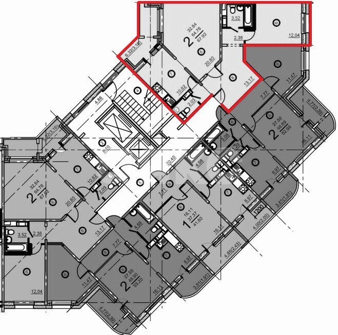 Фото №26: 2-комнатная квартира 70&nbsp;м², 11/14&nbsp;эт. - Воскресенск, ЖК Центральный, мкр. Центральный, ул. Куйбышева, 47Ак3