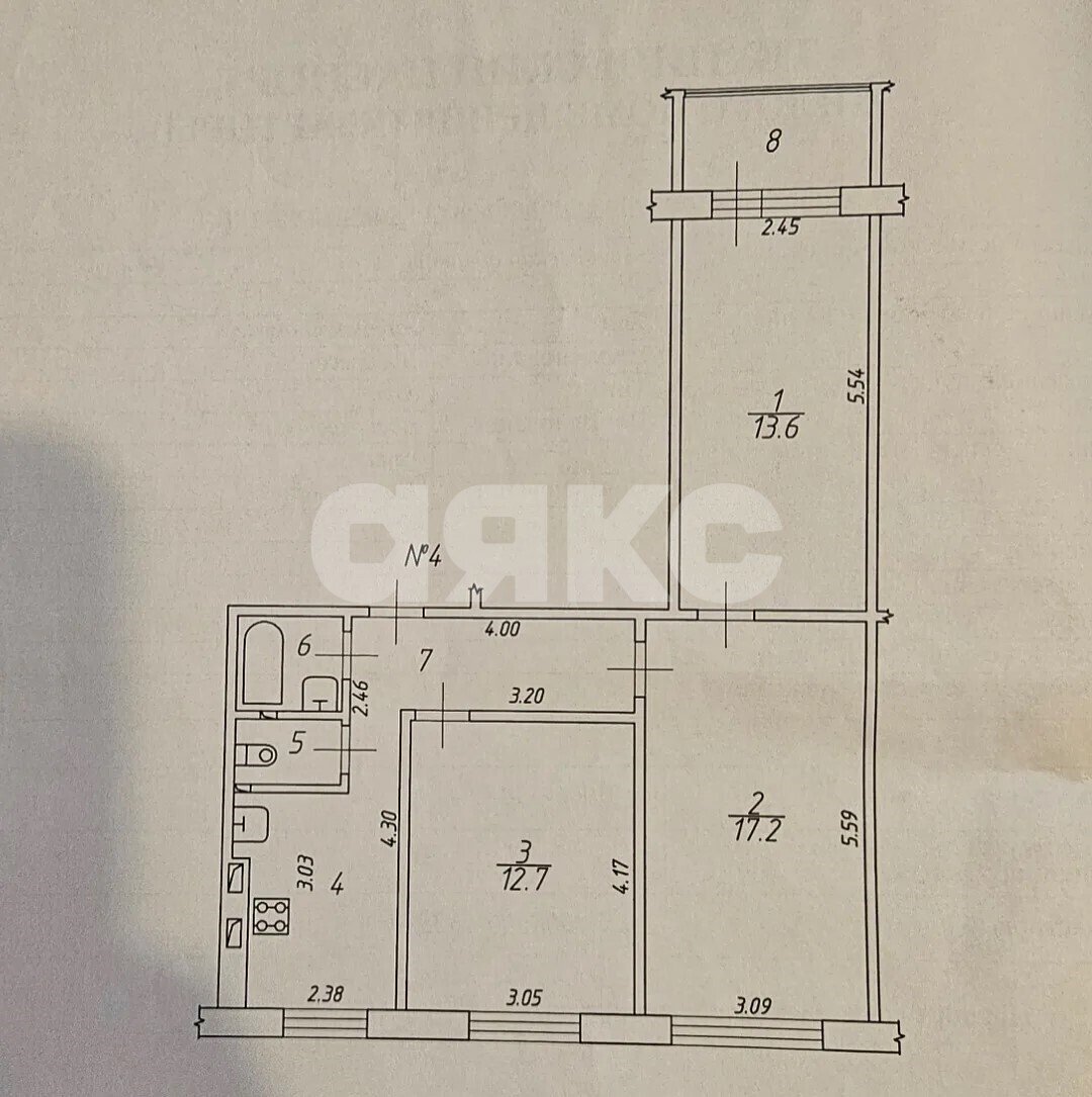 Фото №12: 3-комнатная квартира 62&nbsp;м², 1/9&nbsp;эт. - Воскресенск, мкр. Новлянский, ул. Новлянская, 12В