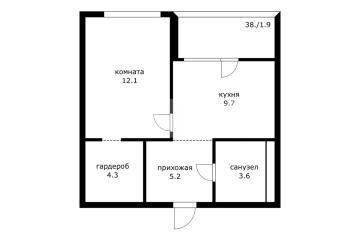 Фото №1: 1-комнатная квартира 37 м², 4/45 эт. - Москва, мкр. ЖК Скай Гарден,