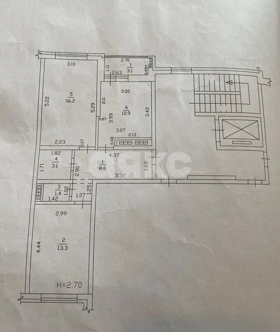 Фото №17: 2-комнатная квартира 53&nbsp;м², 5/8&nbsp;эт. - Горячий Ключ, Администрация, мкр. ЖК Комфорт, ул. Ленина, 203Е