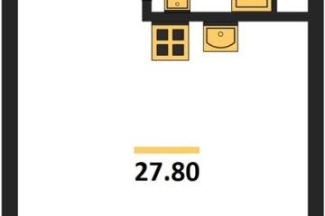 Фото №1: Студия 27 м², 5/17 эт. - Яблоновский, мкр. ЖК Грин Эппл,